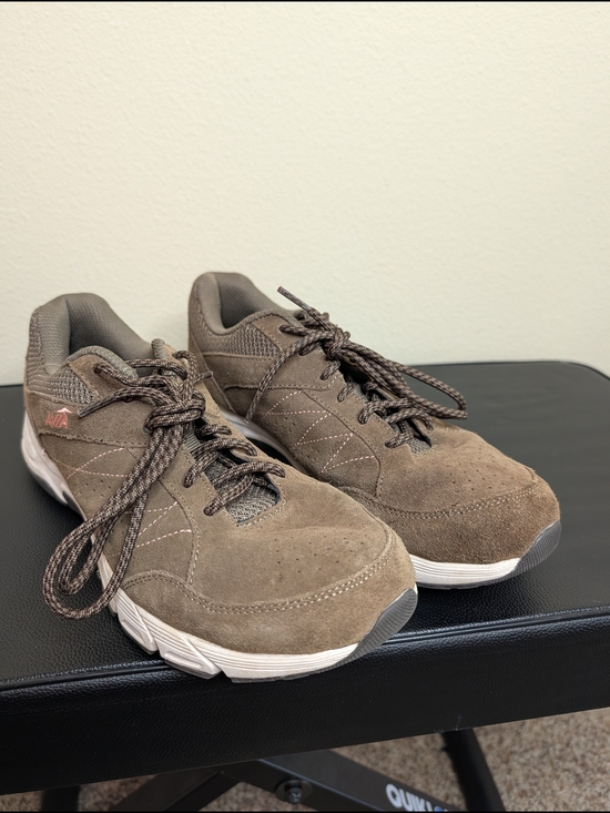 Avia Shoes - Avia Journey Brown Suede Walking Shoes Womens Size 9.5